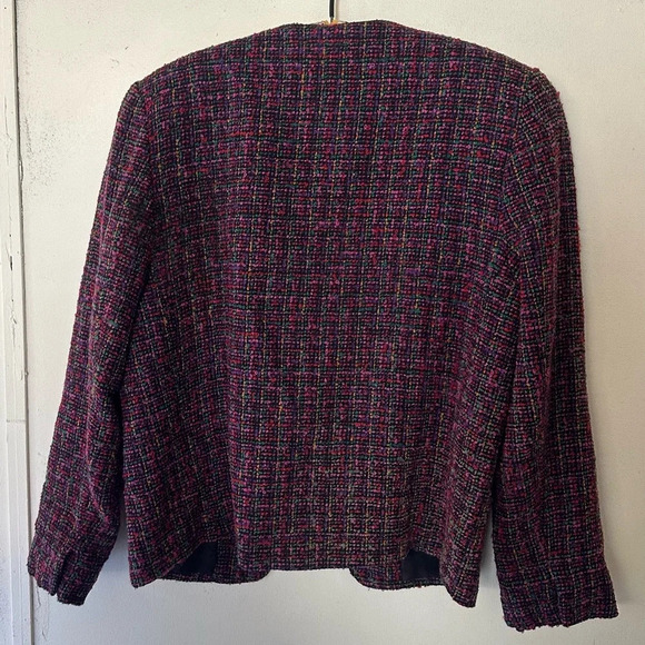 Vintage Orvis Blazer Tweed Jacket Women's Open Front Blazer Boho Chic Size M - Picture 6 of 14